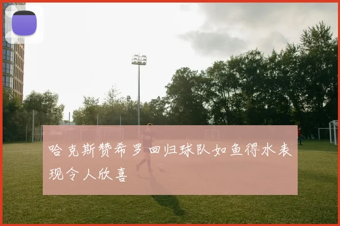 哈克斯赞希罗回归球队如鱼得水表现令人欣喜